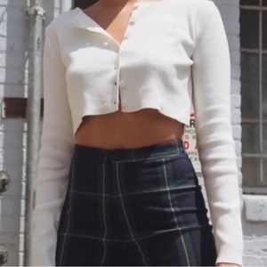 Brandy Melville Cropped Button Up